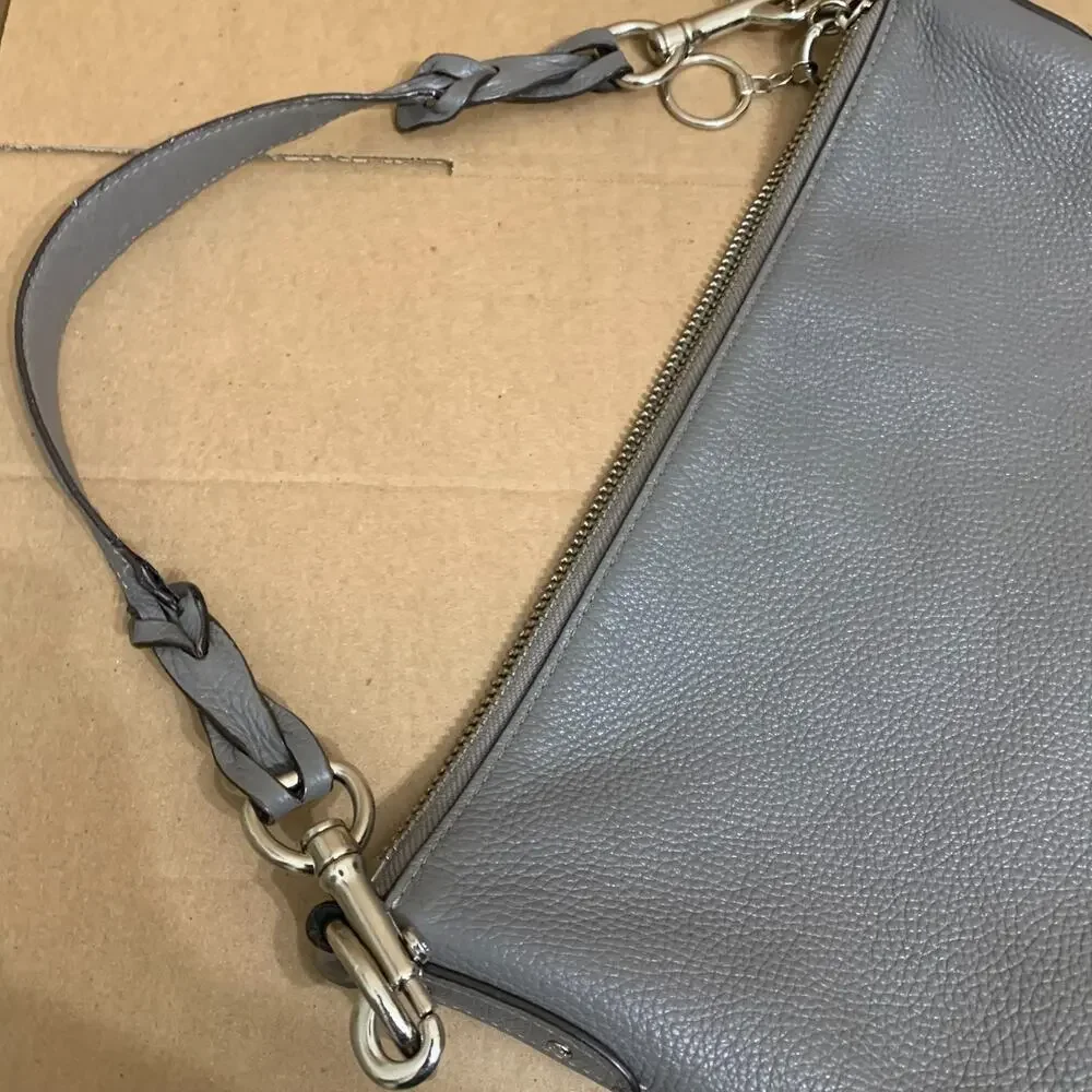 COACH Refined Gray Pebbled Leather ABBY Duffle Sac Hobo F31507